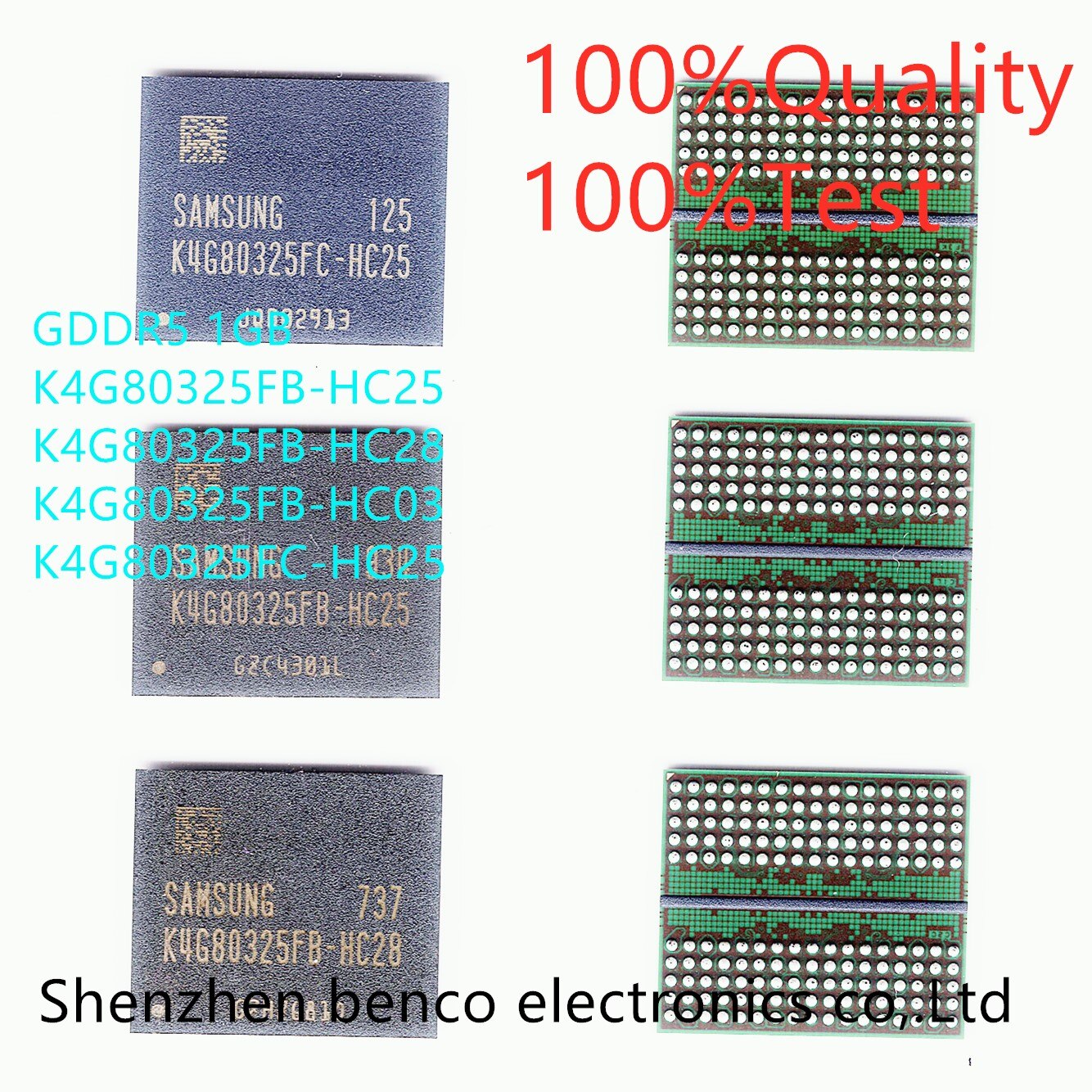 (1piece)100%  K4G80325FB-HC25 K4G80325FB-HC28..